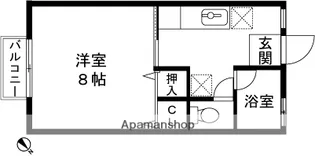 コーポ蒔№6【205号室】の間取り