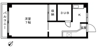 船岡山さくらハイツ【203号室】の間取り