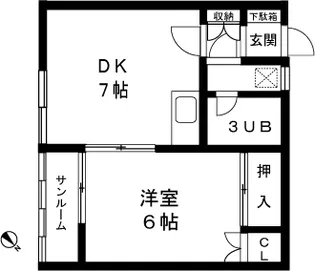 コーポ昴【105号室】の間取り