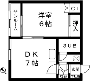 コーポ昴【203号室】の間取り