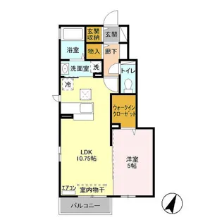 グランジュテ【1階】の間取り