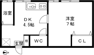 第1TOKI(トキ)【115号室】の間取り