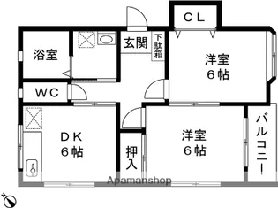 スプリングハイツ【105号室】の間取り