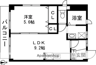 コーポサンハウス【303号室】の間取り