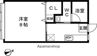 プリシェールK−Ⅱ【206号室】の間取り