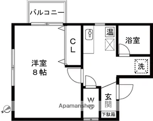アペックスイン・堤【206号室】の間取り