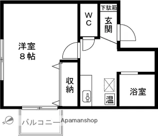 アペックスイン・堤【101号室】の間取り