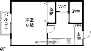 アペックスイン・堤【103号室】の間取り