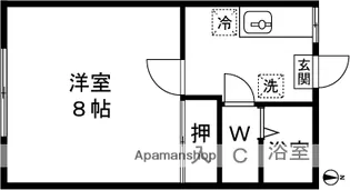 ピュアハイツ(三ツ郷屋)【202号室】の間取り