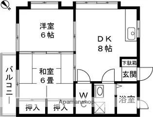スプランドゥールB【5号室】の間取り