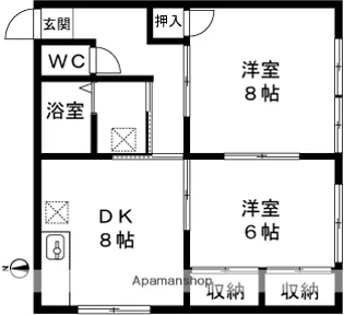 コーポみずなし【203号室】の間取り