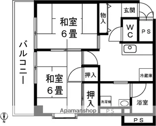 ニューグリーンミナミ【303号室】の間取り