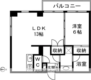 ニューグリーンミナミ【405号室】の間取り