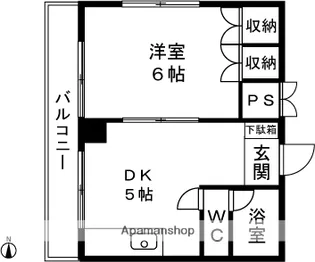 ニューグリーンミナミ【503号室】の間取り