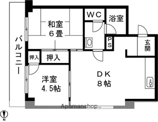 旭町いづみプラザ【709号室】の間取り