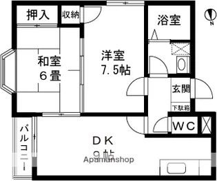メゾンタイラ【103号室】の間取り