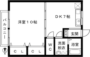 コンフォートヤマモト【1階】の間取り