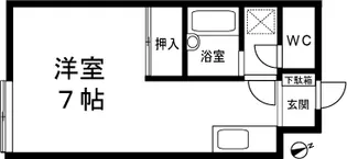 ハイツタカヨシⅠ【107号室】の間取り