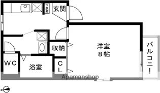 シーズスクエアA【105号室】の間取り