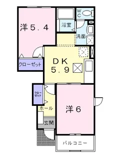 ラ・パルコ【104号室】の間取り
