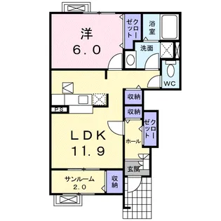 ヴィベール A【1階】の間取り