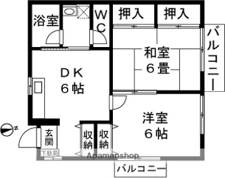 グランペール緑町【2階】の間取り