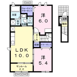 ヌーベルオーブ【2階】の間取り