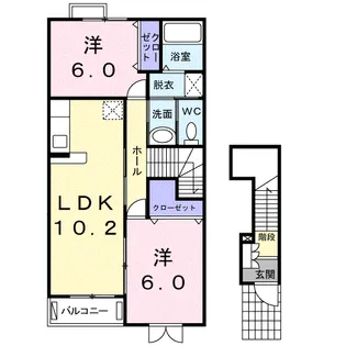 ドリームドームB【2階】の間取り