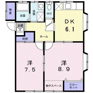 リッツ・フォーラムⅡ【1階】の間取り