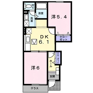 サンルーラン【1階】の間取り