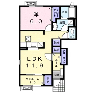 リュミエール学校町【1階】の間取り