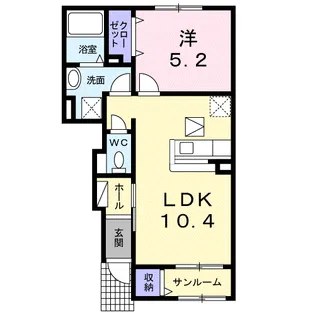 プリエ エトワール Ⅰ【1階】の間取り