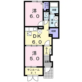 カーサ・フェリーチェ【1階】の間取り