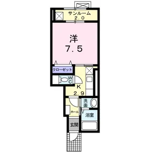 コンセル ジュール B【1階】の間取り