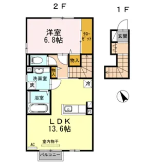 シェルト【2階】の間取り