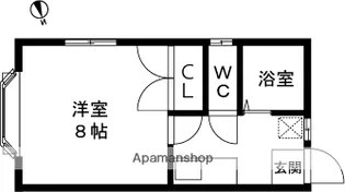 ピュアハイツ西千手【202号室】の間取り