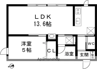 ヴィラA【2階】の間取り