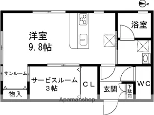 サイニーアⅡ【101号室】の間取り