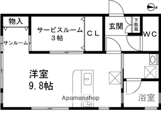 サイニーアⅡ【105号室】の間取り