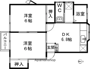フローレスⅡ【2階】の間取り