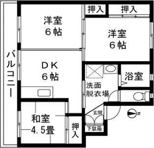 ビレッジハウス小千谷1号棟【0204号室】の間取り