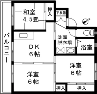 ビレッジハウス小国1号棟【2階】の間取り