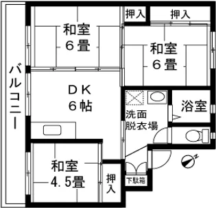 ビレッジハウス小国1号棟【2階】の間取り