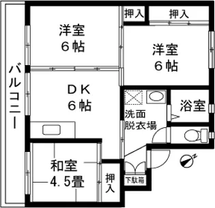 ビレッジハウス小国1号棟【0504号室】の間取り