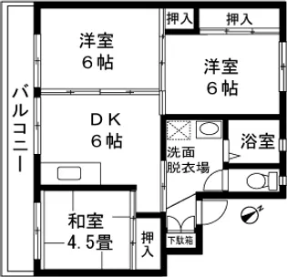 ビレッジハウス小国1号棟【0506号室】の間取り