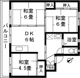 ビレッジハウス小国1号棟【0508号室】の間取り
