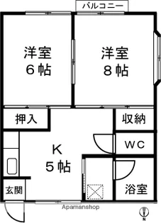 フラワーハイムA【105号室】の間取り