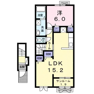 アドリアーノ A【2階】の間取り