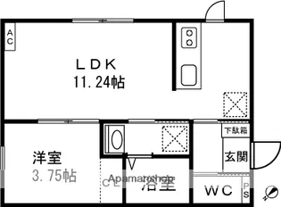 クレストA【2階】の間取り