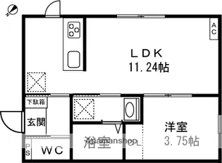 クレストB【2階】の間取り